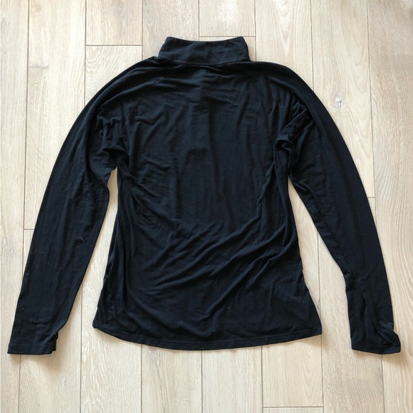 Paradox Merino Blend DriRelease Running 1/4 Zip Long Sleeve Top in Black Size L - Picture 11 of 11